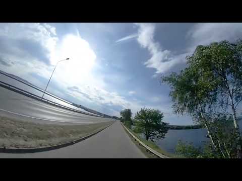 360° VR Video Longboard Summer Skate | Over Stange Bridge | Viking Ship