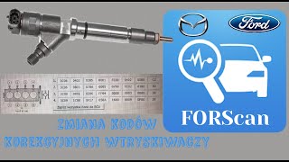 Zmiana Kodów Korekcyjnych Wtryskiwaczy - Mazda 6 2.2 Diesel GJ 2014 Skyactiv Forscan + ELM327 / Ford