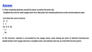 Draw the Lewis structure for the selenium dioxide (SeO2 molecule