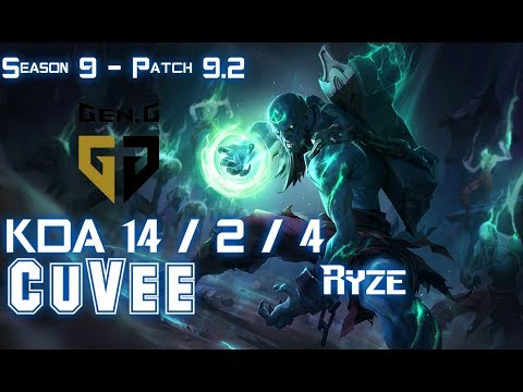 Gen CuVee RYZE vs NASUS Top - Patch 9.2 KR Ranked