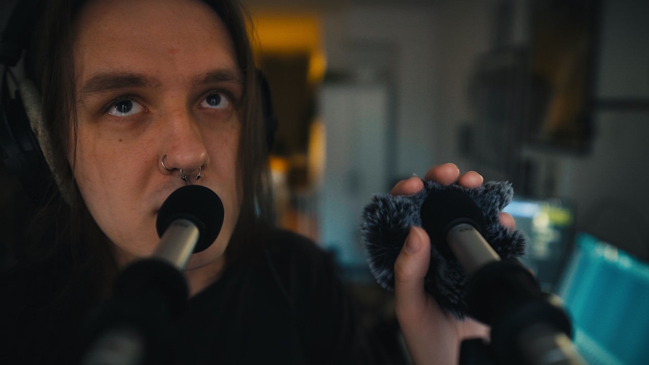 ASMR intense mic brushing, touching, scratching session