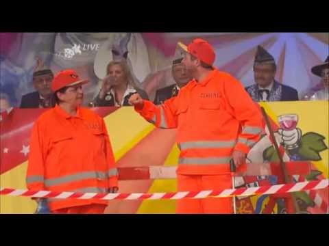 Hillus Herzdropfa als Strassenkehrer vom Landtag bei Schwäbische Fasnet Gundelsheim 2015