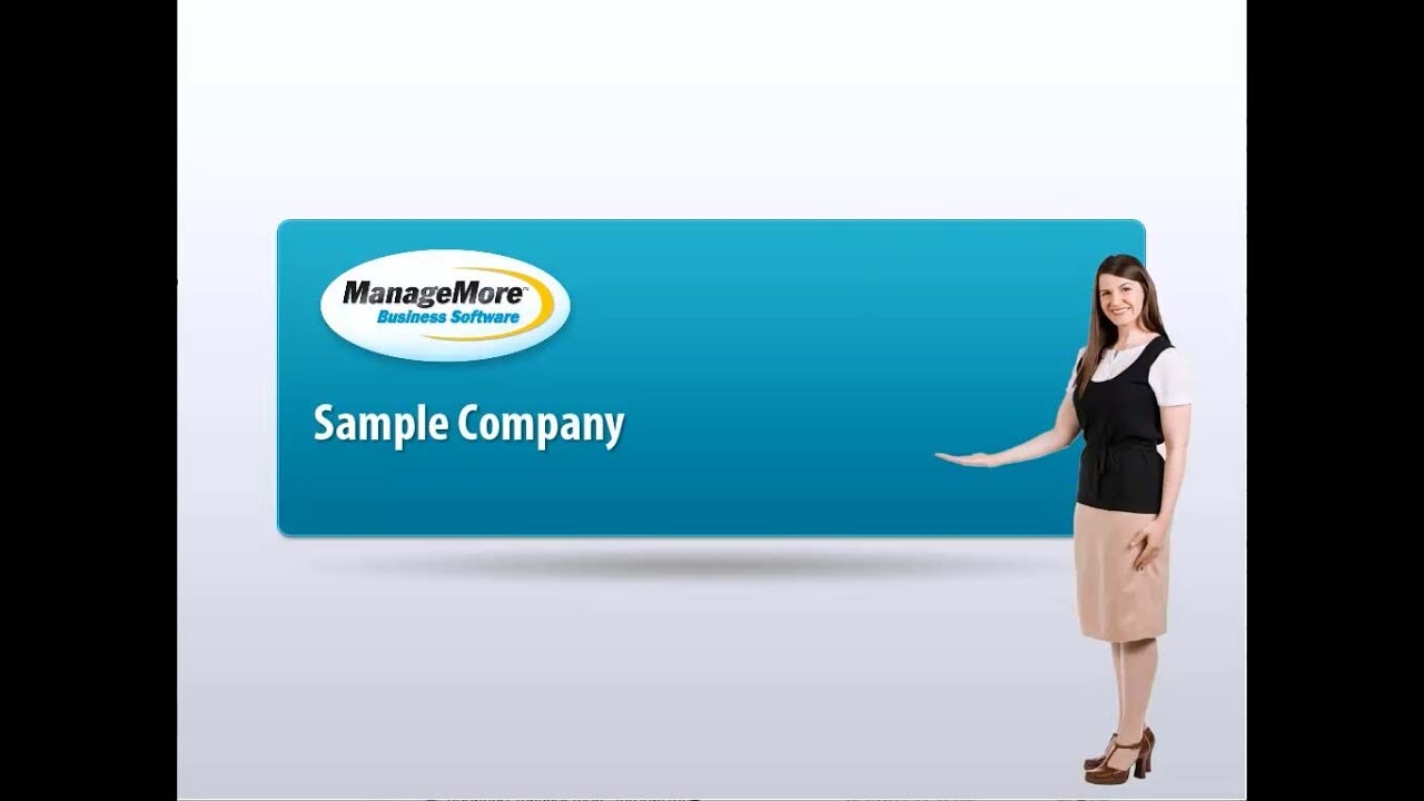 Using the Sample or Practice Company in ManageMore Business Software