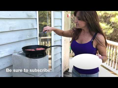 Crazy new rocket stove made from 4 cinder blocks! READ WARNING BELOW!