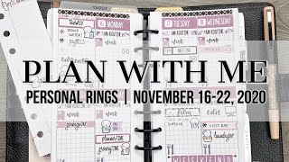 Plan with Me | Personal Rings | Peanuts Planner Co Inserts | November 16-22, 2020