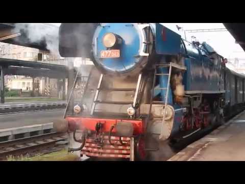 Praha Masarykovo nádraží - parní vlak směr Lužná u Rakovníka