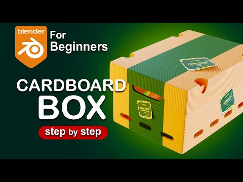 How to Create a Cardboard Box in Blender #blender #polyeevee #tutorial