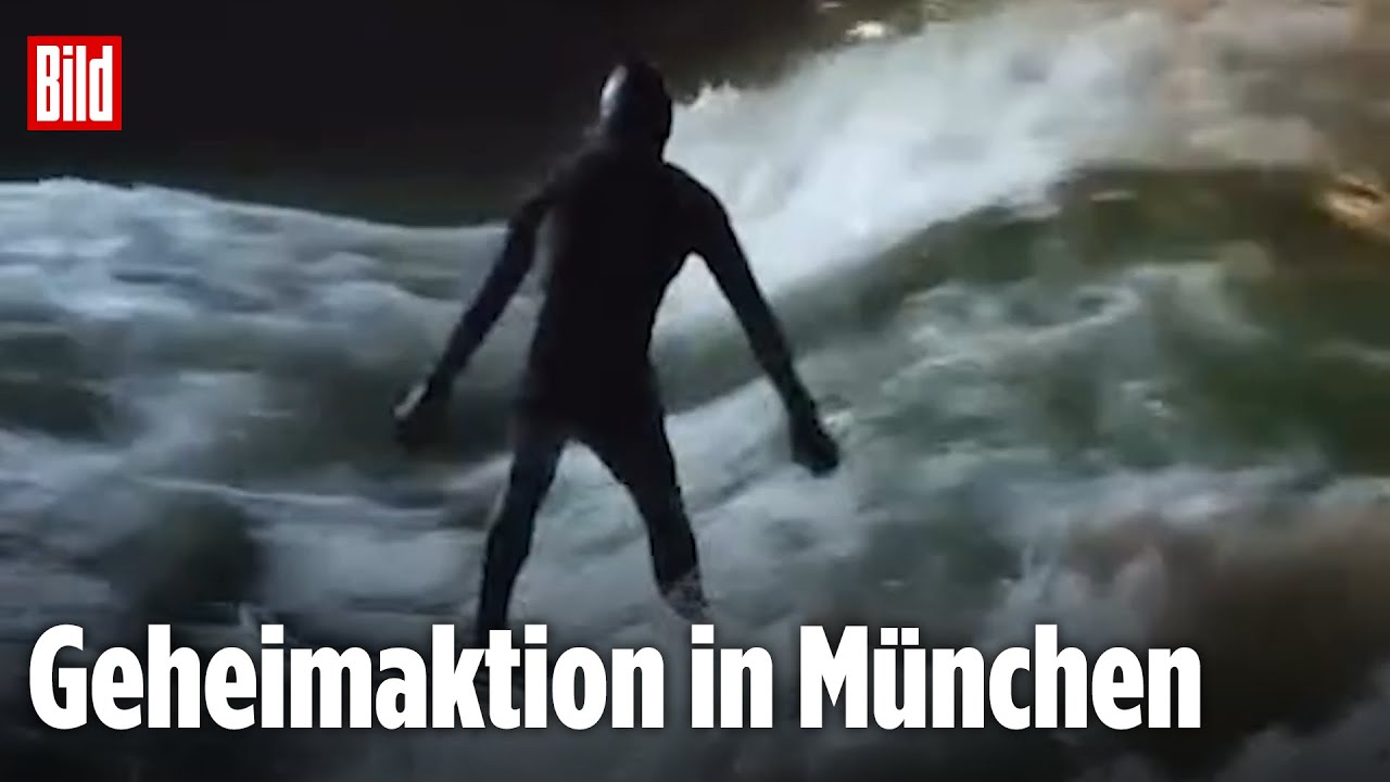 München: Surfer erwecken legendäre Eisbachwelle wieder zum Leben