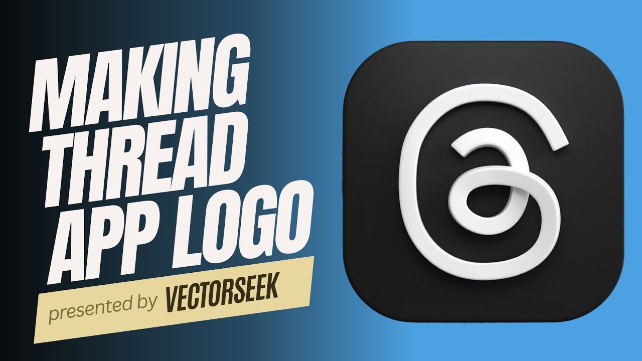 How To Make Threads App Logo Design #threadapp  #logo  #threadsvstwitter  #threadsinstagram