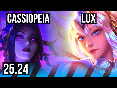 CASSIOPEIA vs LUX (MID) | EUW Master | 25.24