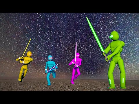 Ragdolls Fight with LIGHTSABERS - Overgrowth Mods Gameplay #6