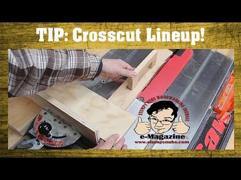 Woodworking Quick Tip #23- Lining up your crosscuts