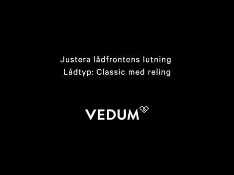 Vedum Kök & Bad - Justering lutning lådfront (Classic reling)