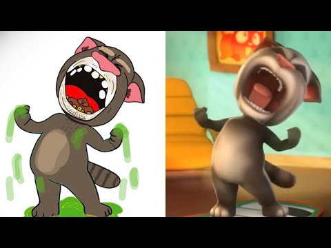 Laugh with My Talking Tom 2 Funny Drawing Meme -Try not To laugh 😂😂