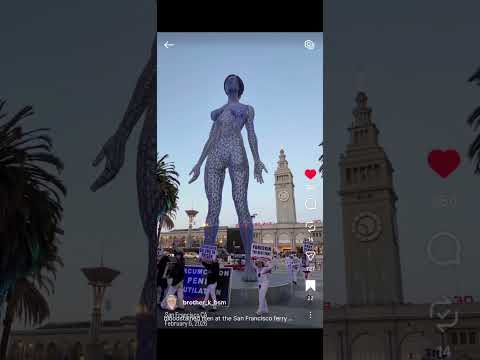 R-Evolution statue Marco Cochrane protest