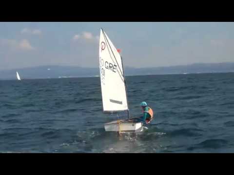 Optimist sailing tsitsikas   Upwind Bodywork 4   PolisVideo
