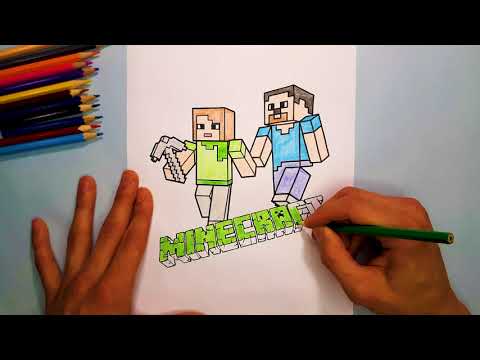 MINECRAFT how to color Steve and Alex in 274 seconds - Coloring book minecraft