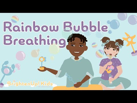 Rainbow Bubble Breathing! 5-Minute Mindful Breathing Activity For Kids!