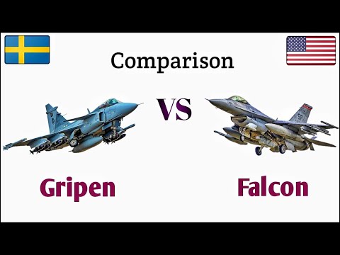 F-16 Fighting Falcon VS Saab JAS Gripen Fighter Jet | Gripen VS F-16 | Military Fighter Jet