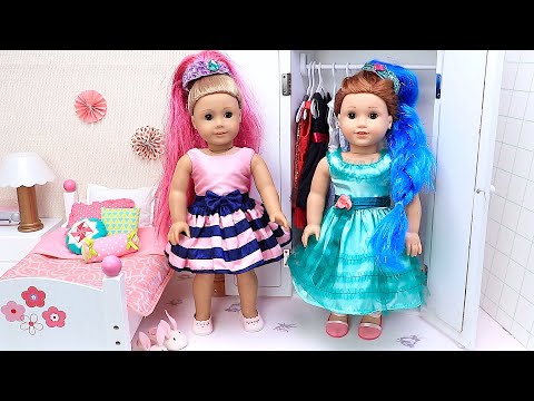 AG dolls hair styles for a garden party - DIY - PLAY DOLLS