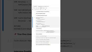 💸 Contribution Margin % in One DAX Line | Power BI Profitability Analysis