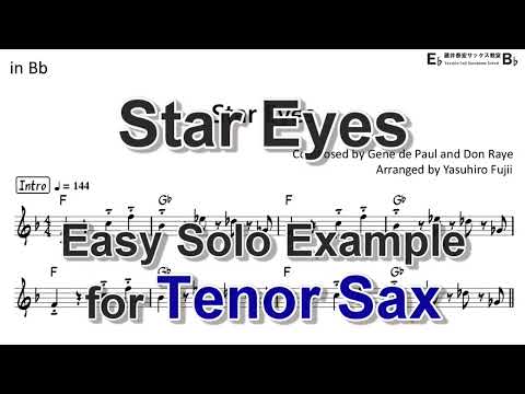 Star Eyes - Easy Solo Example for Tenor Sax