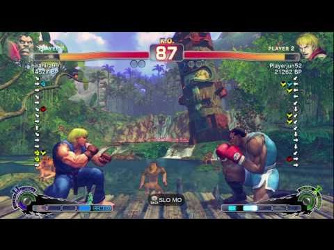 Playerjun52 [Ken] vs hirahira99 [Balrog] SSF4 Japanese Online Ranked Matches - TRUE-HD