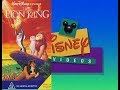 Opening And Closing To The Lion King 1999 VHS Australia