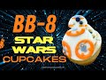BB 8 CUPCAKES TUTORIAL How To Make STAR WARS BB8 Fondant Droid Robot Toppers For Galaxy Cake Swirl