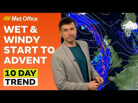 10 Day Trend 26/11/2025 – Unsettled with fluctuating temperatures