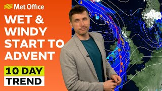 10 Day Trend 26/11/2025 – Unsettled with fluctuating temperatures