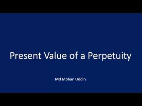 Present value of a perpetuity