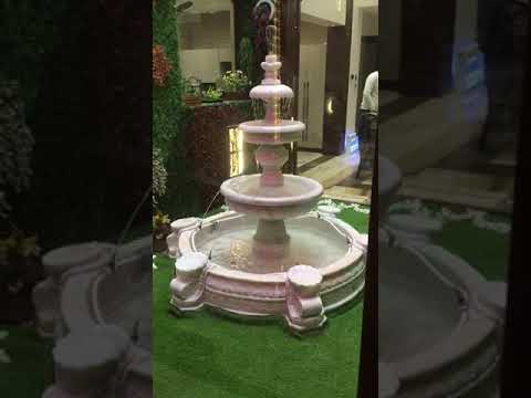 6 Feet White Marble Fountain