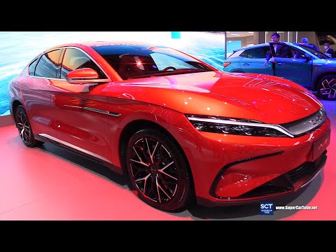 2024年モデルの中国BYD HAN(電気自動車)の実車を動画レビュー