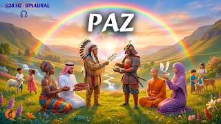 MÚSICA CHAMÁNICA BINAURAL · Tambores de Paz · 528Hz Alpha 8Hz · 3D Envolvente 🕊️🎧