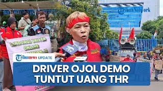 Driver Ojol Geruduk Kemnaker Tuntut THR hingga Minta Dianggap sebagai Pekerja Bukan Mitra