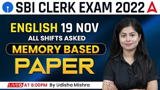 SBI Clerk Pre 2022 19 Nov, All Shifts Memory Based Paper Analysis | by Udisha Mishra