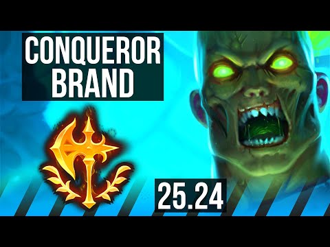 BRAND vs GALIO (MID) | Conqueror | NA Grandmaster | 25.24