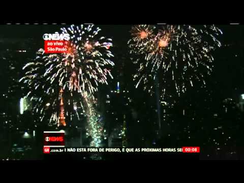 Queima de Fogos 2014 na Avenida Paulista Réveillon São Paulo