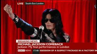 Michael Jackson announce comeback 2009 (This is It!)