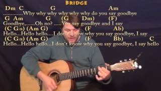 Hello Goodbye (The Beatles) Guitar Cover Lesson with Chords/Lyrics - Munson