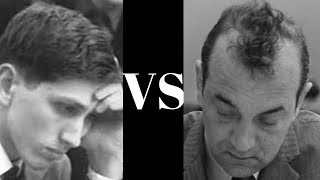 Bobby Fischer faces Viktor Korchnoi in the Pirc Defence - World Chess Candidates 1962