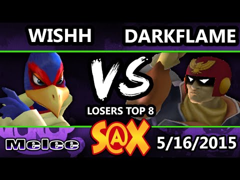 Spring Arcadian - Wissh (Falco) Vs. Darkflame (Captain Falcon) SSBM Losers Top 8 - Smash Melee