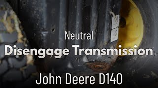How to disengage the hydrostatic transmission (Neutral) on a John Deere 100 series lawn mower