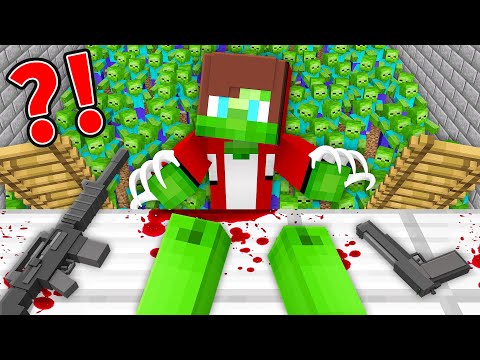 JJ and Mikey Survive in Zombie Apocalypse in Minecraft - Maizen