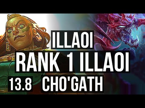 ILLAOI vs CHO (TOP) | Rank 1 Illaoi, 1.9M mastery, 1400+ games, 4/0/1 | KR Challenger | 13.8