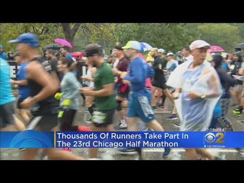 Runners Brave Rain For Half Marathon