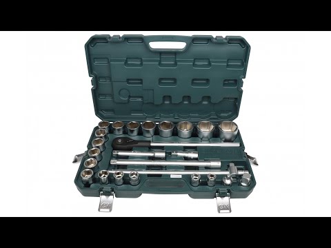 Набір головок торцевих GUT MEISTER з тріскачкою 3/4" 25шт. GM01025 - фото 1 - id-p1811728362