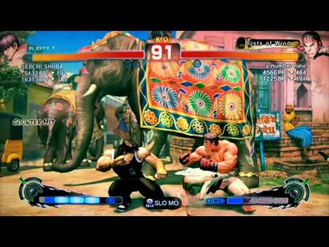 SSF4 AE:2012 SEIICHI SHIIBA (Guy) vs a number nine (Ryu)