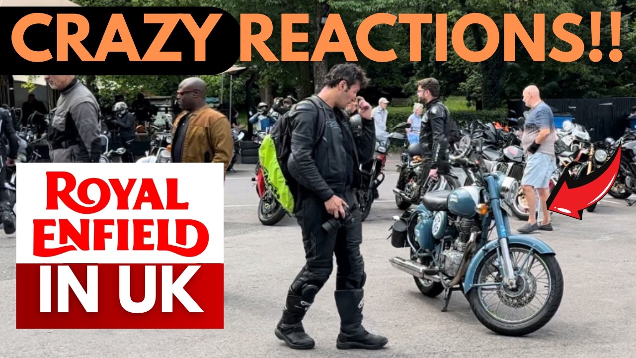 CRAZY REACTIONS ON ROYAL ENFIELD CLASSIC 500 IN UK | INDIAN IN LONDON